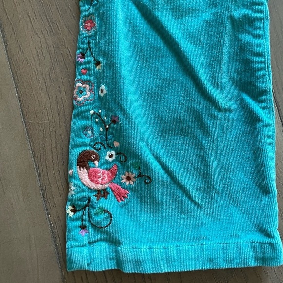 Gaps Kids Stretch Embroidered Corduroys Teal - Picture 3 of 6